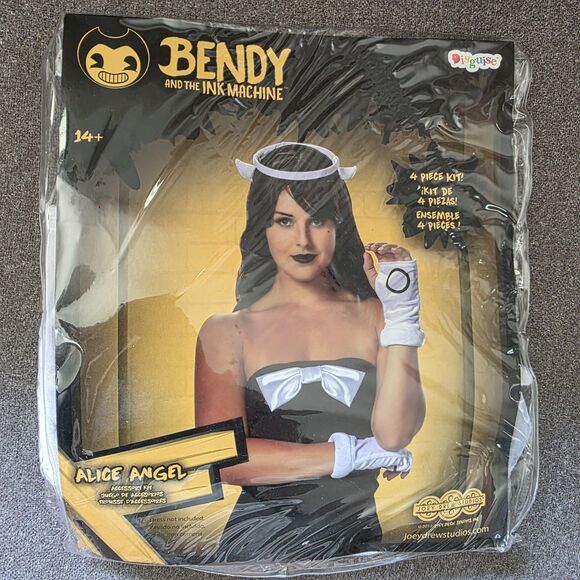 Disguise Bendy and the Ink Machine Alice Angel Womens 4 PC Accessory Costume Kit - Picture 1 of 4